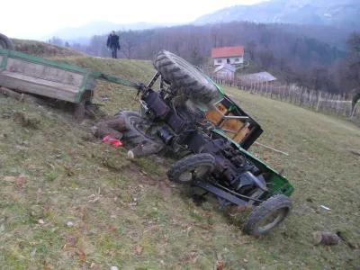 delovna nesreča s traktorjem na Celjskem