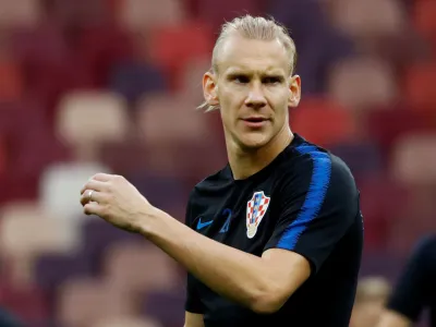 Soccer Football - World Cup - Croatia Training - Luzhniki Stadium, Moscow, Russia - July 10, 2018  Croatia's Domagoj Vida during training  REUTERS/Kai Pfaffenbach