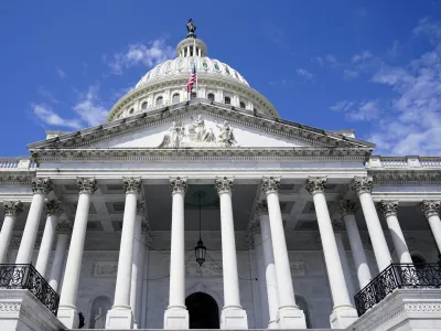 FILE - The U.S. Capitol in Washington is pictured on Friday, August 5, 2022. Democrats pushed their election-year economic package to Senate passage Sunday, Aug. 7, 2022, a compromise less ambitious than Biden's original domestic vision but one that still meets party goals of slowing global warming, moderating pharmaceutical costs and taxing immense corporations. (AP Photo/Mariam Zuhaib, File)