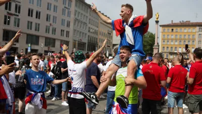 Navijači iz Kanade -20.06.2024. Euro 2024. tekma Slovenija - Srbija. Foto: Bojan Velikonja