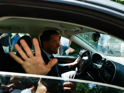 Dutch Prime Minister Mark Rutte leaves the Huis ten Bosch Palace, in The Hague, Netherlands July 8, 2023. REUTERS/Piroschka van de Wouw