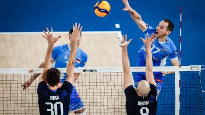 Ljubljana, Arena Stozice.Turnir odbojkarske lige narodov:Slovenija - Italija.