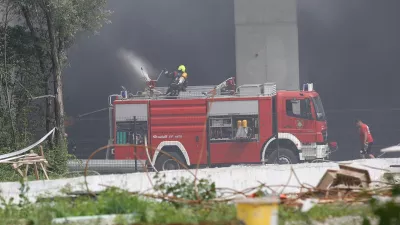 20.06.2024., Zapresic - Zgariste tvrtke Eko Flor u Industrijskoj ulici gdje je tijekom jucerasnjeg dana izbio veliki pozar. Photo: Marko Prpic/PIXSELL