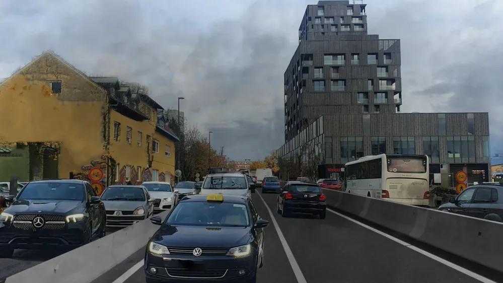 Fotomontaža viadukta na Vilharjevi cesti