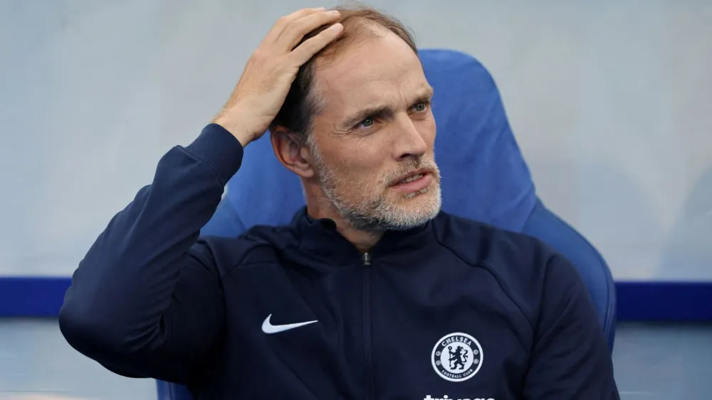 FILE PHOTO: Soccer Football - Champions League - Group E - Dinamo Zagreb v Chelsea - Stadion Maksimir, Zagreb, Croatia - September 6, 2022 Chelsea manager Thomas Tuchel before the match REUTERS/Antonio Bronic/File Photo