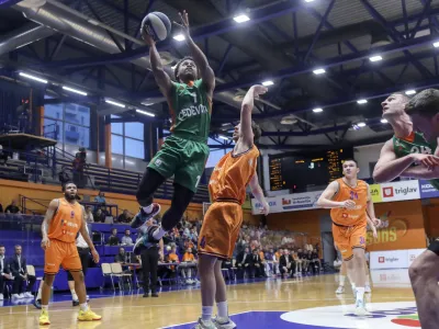 - 25.05.2022 – šport - košarka - 1. tekma finala državnega prvenstva v košarki med Helios Domžale in Cedevita Olimpija /FOTO: Jaka Gasar