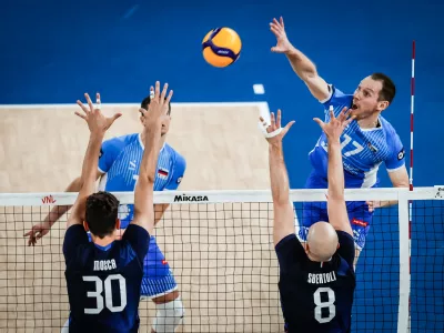 Ljubljana, Arena Stozice.Turnir odbojkarske lige narodov:Slovenija - Italija.