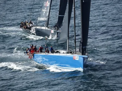 Sailing - The Barcolana, the largest sailing regatta in the world - Trieste, Italy - October 9, 2022 Winning yacht Deep Blue is seen during the Barcolana Sailing Regatta REUTERS/Alessandro Garofalo