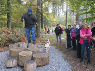 Senzorni park je izjemna pridobitev zlasti za programe mobilnosti in orientacije, ki jih pripravlja Medobčinsko društvo slepih in slabovidnih Dolenjske, Bele krajine in Posavja. F Dragana Stanković