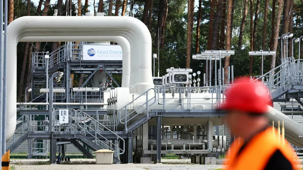 View towards Nord Stream 1 Baltic Sea pipeline and the transfer station of the Baltic Sea Pipeline Link in the industrial area of Lubmin, Germany, August 30, 2022. REUTERS/Lisi Niesner