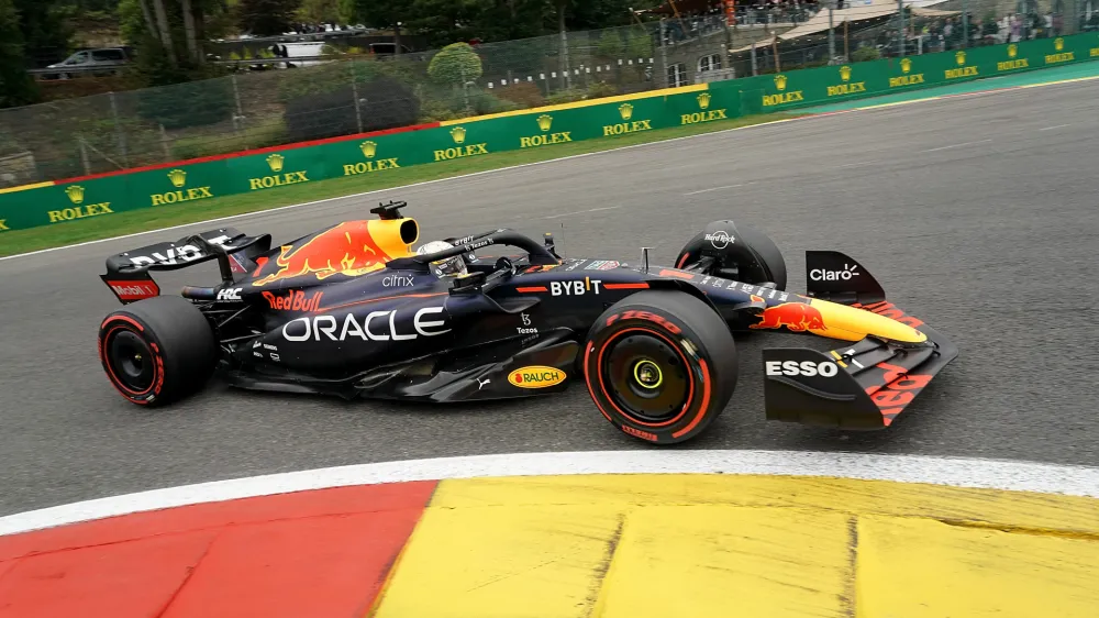 27 August 2022, Belgium, Spa: Dutch F1 driver Max Verstappen of Red Bull Racing in action durign the third practice session of the Grand Prix of Belgium Formula One race at the Circuit de Spa-Francorchamps. Photo: Hasan Bratic/dpa