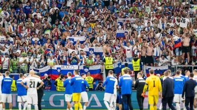 Nemcija, Frankfurt.Tekma osmine finala evropskega prvenstva v nogometu med Slovenijo in Portugalsko.