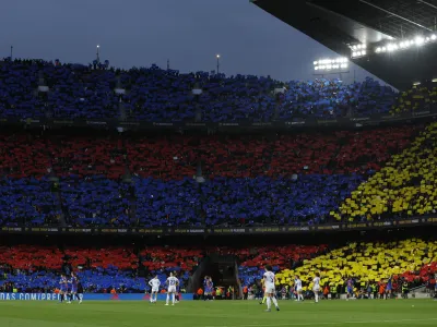 Soccer Football - Women's Champions League - Quarter Final - Second Leg - FC Barcelona v Real Madrid - Camp Nou, Barcelona, Spain - March 30, 2022 General view during the match REUTERS/Albert Gea