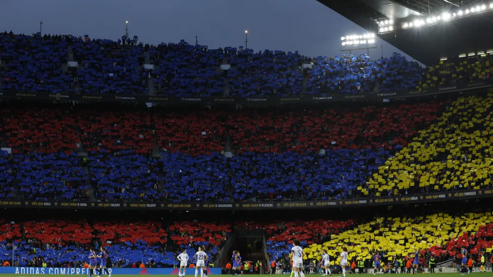 Soccer Football - Women's Champions League - Quarter Final - Second Leg - FC Barcelona v Real Madrid - Camp Nou, Barcelona, Spain - March 30, 2022 General view during the match REUTERS/Albert Gea