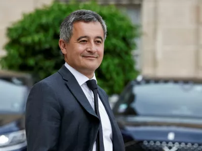 French Interior Minister Gerald Darmanin leaves following the weekly cabinet meeting at the Elysee Palace in Paris, France, July 3, 2024. REUTERS/Benoit Tessier