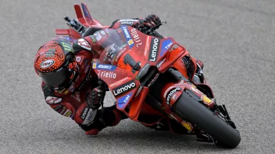 MotoGP - German Grand Prix - Sachsenring, Hohenstein-Ernstthal, Germany - July 7, 2024 Ducati Lenovo Team's Francesco Bagnaia in action during the race REUTERS/Matthias Rietschel