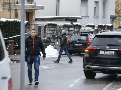 20.01.2023 - Oražnova ulica v Ljubljani - streljanje - strelski obračun zaradi starih zamer, povezanih z drogami - ustrelili Igorja MančićaFoto: Luka Cjuha