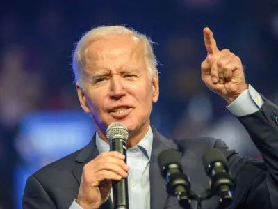 05 November 2022, US, Philadelphia: US President Joe Biden speaks during a rally with former President Barack Obama, Democratic candidate for US Senator John Fetterman, and Democratic candidate for Governor Josh Shapiro at the Liacouras Center, ahead of the 2022 United States midterm elections held on 08 November 2022. Photo: Ricky Fitchett/ZUMA Press Wire/dpa