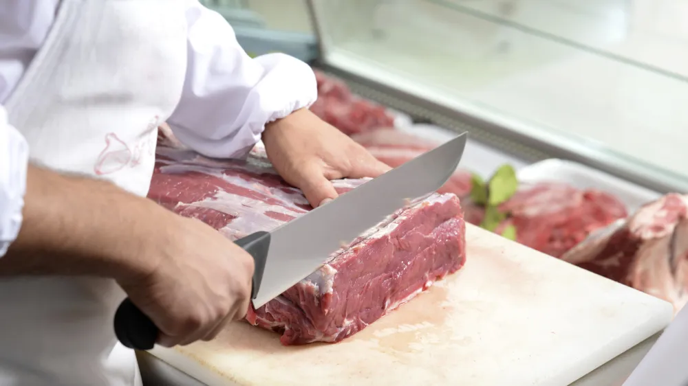 Butcher meat cut in butcher's shop