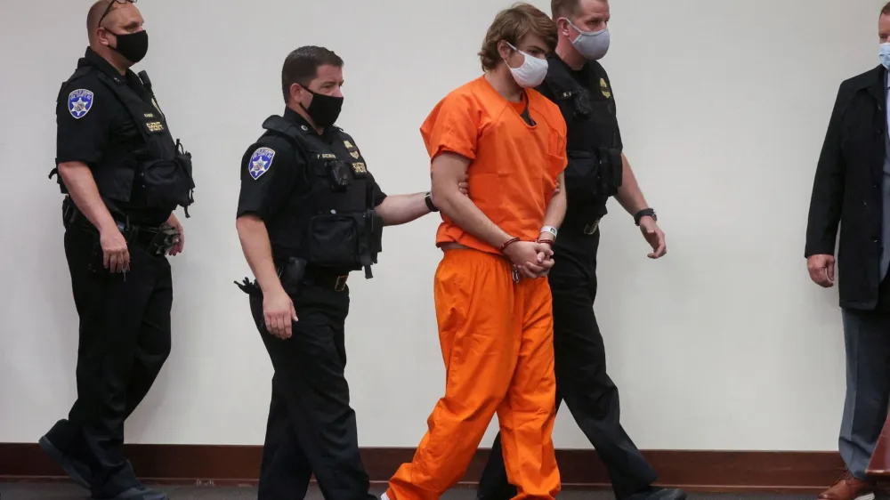 FILE PHOTO: Buffalo shooting suspect, Payton Gendron, appears in court, accused of killing 10 people in a live-streamed supermarket shooting in a Black neighborhood of Buffalo, New York, U.S., May 19, 2022. REUTERS/Brendan McDermid/File Photo