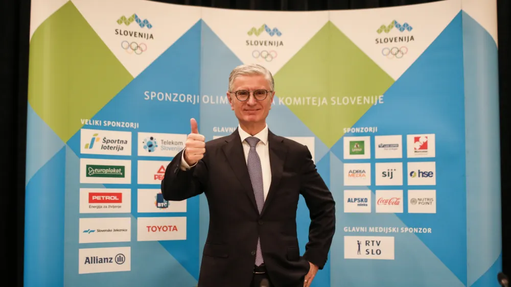 Franjo Bobinac, novoizvoljeni predsednik OZS ZŠZ.16.12.2022. 51. seja skupščine Olimpijskega komiteja Slovenije- Zveze športnih zvez. Na kateri so izvedli 5. volitve predsednika OKS ZŠZ//FOTO: Bojan Velikonja