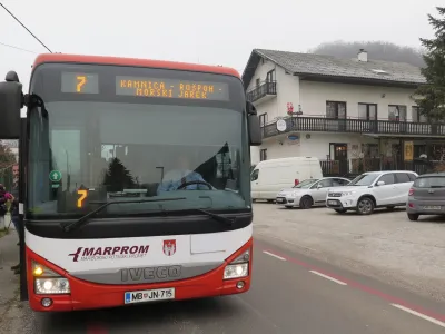 Maribor.<br>Prva voznja podaljsane avtobusne linije 7 - Kamnica.