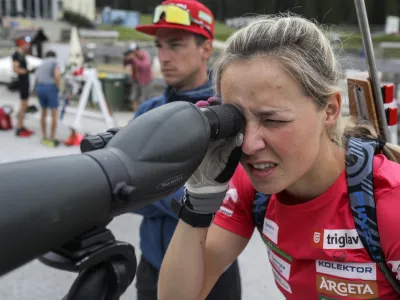 Anamarija Lampič- 07.06.2022 – Pokljuka - moška in ženska biatlonska reprezentanca – trening - priprave na novo sezono 2022/23 – biatlonci //FOTO: Jaka Gasar