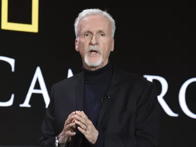 James Cameron participates in the National Geographic "Secrets of the Elephants" panel during the Winter Television Critics Association Press Tour, on Friday, Jan. 13, 2023, at the Langham Huntington Hotel in Pasadena, Calif. (Photo by Richard Shotwell/Invision/AP)