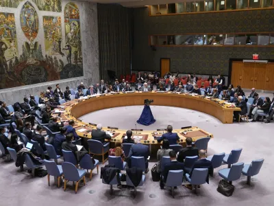 Representatives participate in a Security Council meeting at United Nations headquarters, Thursday, Jan. 5, 2023. (AP Photo/Seth Wenig)