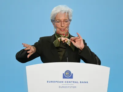 02 February 2023, Hesse, Frankfurt/Main: Christine Lagarde, President of the European Central Bank (ECB), speaks during a press conference at ECB headquarters. The European Central Bank (ECB) raised its key interest rate by 50 basis points to 3% on Thursday, the fifth hike in a row in a bid to curb eurozone inflation. Photo: Arne Dedert/dpa