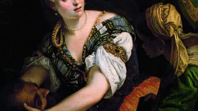 V ospredju je mojstrovina Judita s Holofernovo glavo, ki jo je okrog leta 1582 naslikal Paolo Veronese in na kateri je upodobljen elegantni mladenič kot utelešenje lepotni ideal tedanjih Benetk z rafinirami barvnimi kontrasti, ki jih je slika virtuozno razporedil po slikovnem polju, da bi še bolj poudaril Juditin lik.