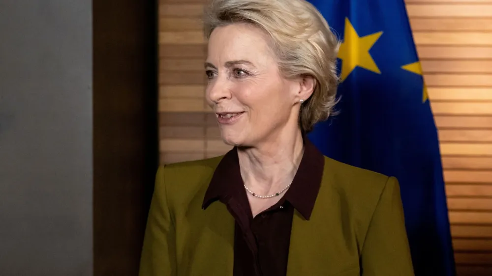 European Commission President Ursula von der Leyen smiles at the Munich Security Conference in Munich, Germany, February 18, 2023. Sven Hoppe/Pool via REUTERS/File Photo