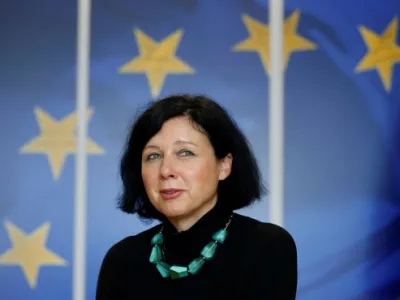 ﻿FILE PHOTO: European Justice Commissioner Vera Jourova at the EU Commission headquarters in Brussels, Belgium, September 11, 2017.REUTERS/Francois Lenoir/File Photo - RC1FA75A83F0