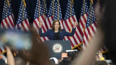 Vice President Kamala Harris campaigns for President as the presumptive Democratic candidate during an event at West Allis Central High School, Tuesday, July 23, 2024, in West Allis, Wis. (AP Photo/Kayla Wolf)