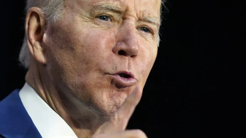 President Joe Biden speaks on efforts to reduce gun violence at The Boys & Girls Club of West San Gabriel Valley, Tuesday, March 14, 2023, in Monterey Park, Calif. (AP Photo/Evan Vucci)