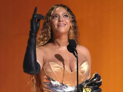 Beyonce accepts the award for Best Dance/Electronic Music Album for "Renaissance" during the 65th Annual Grammy Awards in Los Angeles, California, U.S., February 5, 2023. REUTERS/Mario Anzuoni