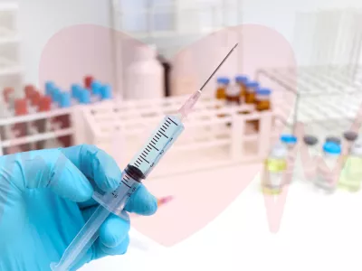 vaccine in needle, The concept of vaccination to prevent disease, laboratory background