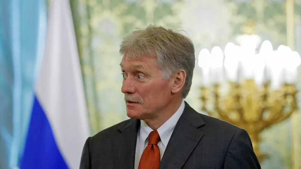 Kremlin's Spokesman Dmitry Peskov waits before a meeting of Russia's President Vladimir Putin with Indonesia's President-elect Prabowo Subianto in Moscow, Russia July 31, 2024. REUTERS/Maxim Shemetov/Pool