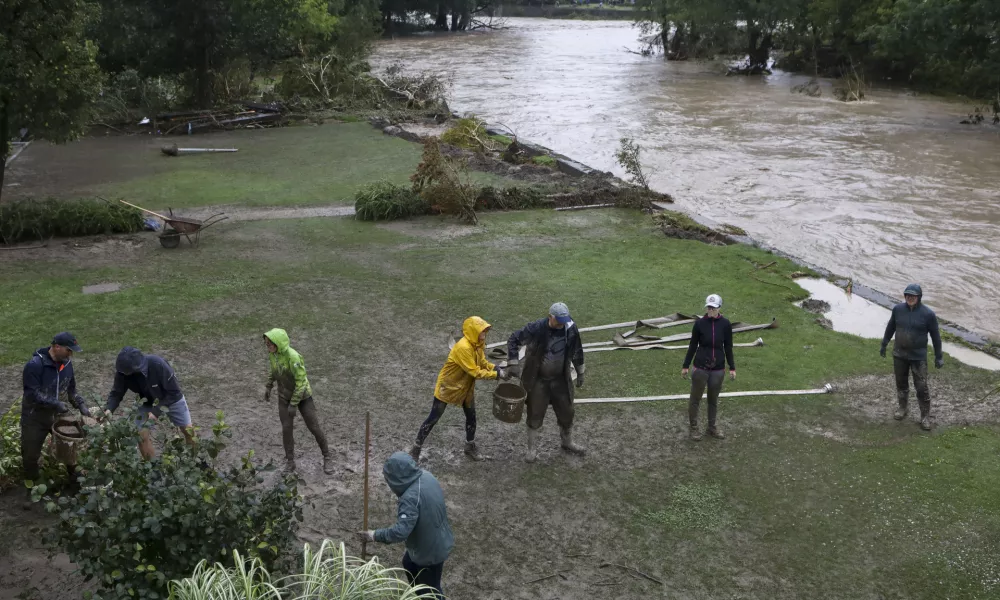 Škofja Loka - Puštal05.08.2023 najhujše poplave v zgodovini Slovenije - slovenija pod vodo - poplave - sanacija - čiščenjeFOTO: Luka Cjuha