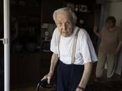 Slavko Košir naj bi bil zadnji še živeči interniranec iz taborišča Dachau. Foto: Nik Erik Neubauer