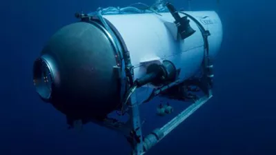 FILE - This undated image provided by OceanGate Expeditions in June 2021 shows the company's Titan submersible. (OceanGate Expeditions via AP, File)