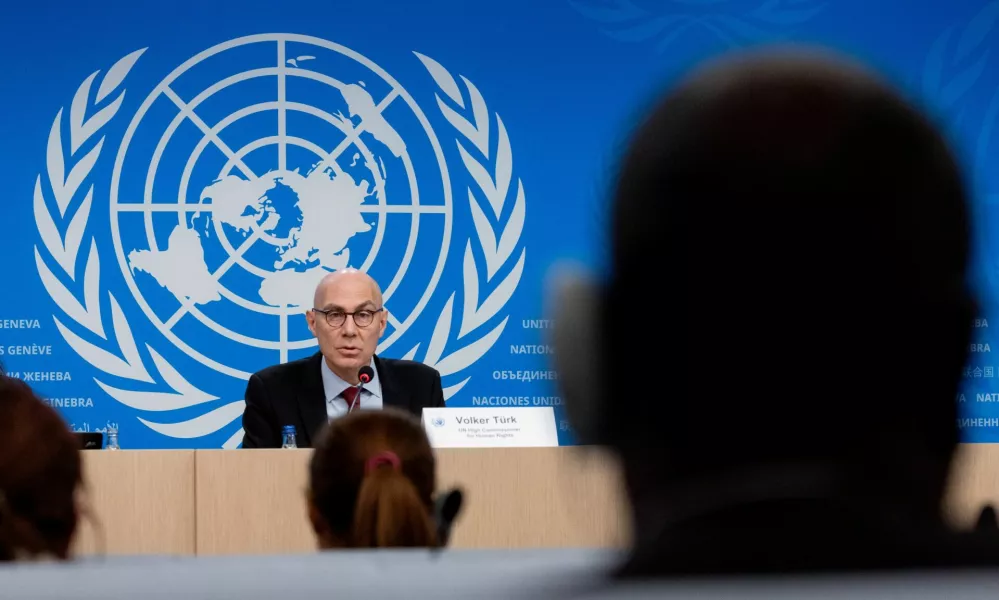 Volker Turk, United Nations High Commissioner for Human Rights, attends a news conference at the United Nations in Geneva, Switzerland, December 6, 2023. REUTERS/Denis Balibouse