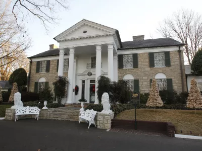 FILE - Graceland, Elvis Presley's home, is seen, Jan. 7, 2011, in Memphis, Tenn. (AP Photo/Mark Humphrey, File)