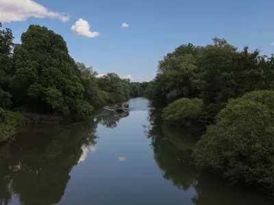 18.05.2024 - Vodovodni most čez Ljubljanico - ljubljanica - naselje LipeFOTO: Luka Cjuha