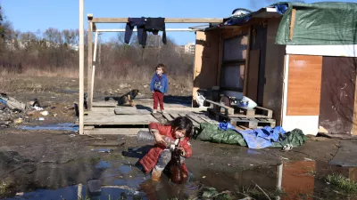 - februar 2024 - Lunik IX, romsko naselje, kjer živijo najsiromašnejši ljudje. Košice, Slovaška- romi, cigani, revščina, siromaštvo, geto //FOTO: Jaka GasarOPOMBA: ZA OBJEKTIV - REPORTAŽA