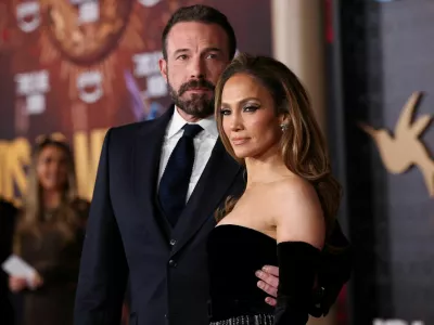 FILE PHOTO: Ben Affleck and cast member Jennifer Lopez attend a premiere for the film "This Is Me... Now: A Love Story" in Los Angeles, California, U.S. February 13, 2024. REUTERS/Mario Anzuoni/File Photo