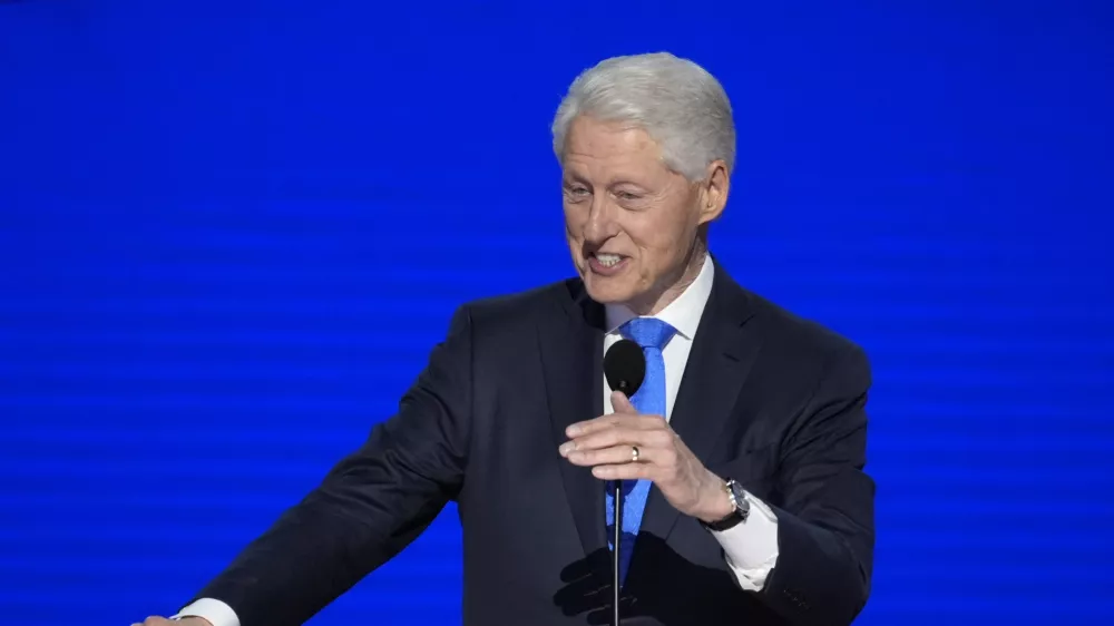 Former President Bill Clinton speaks during the Democratic National Convention Wednesday, Aug. 21, 2024, in Chicago. (AP Photo/J. Scott Applewhite)