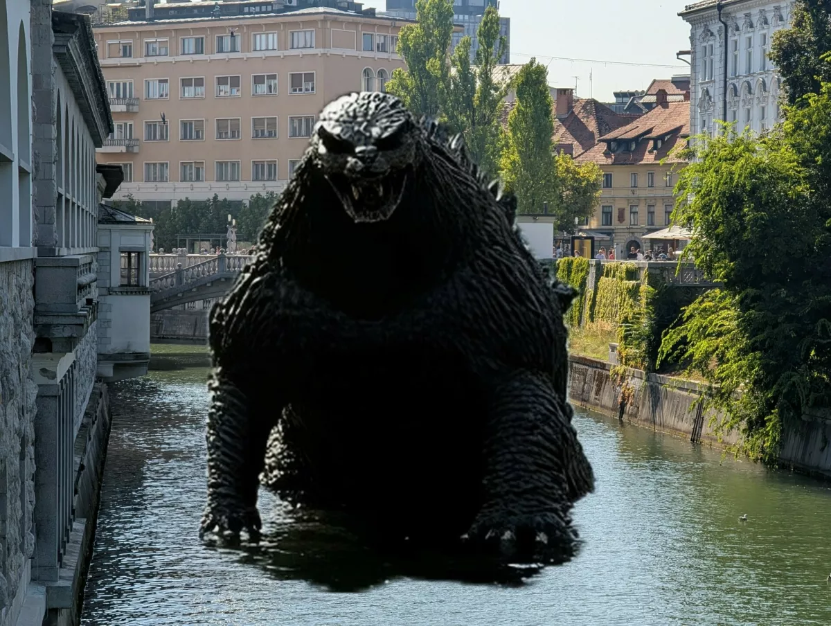 Godzilla v Ljubljanici.