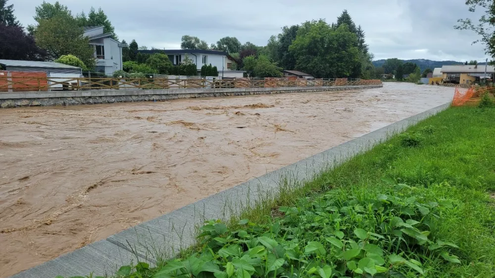 Nepoplavljeno ozemlje JZ Ljubljane ob poplavah avgusta 2023 na območju izvajanja projekta