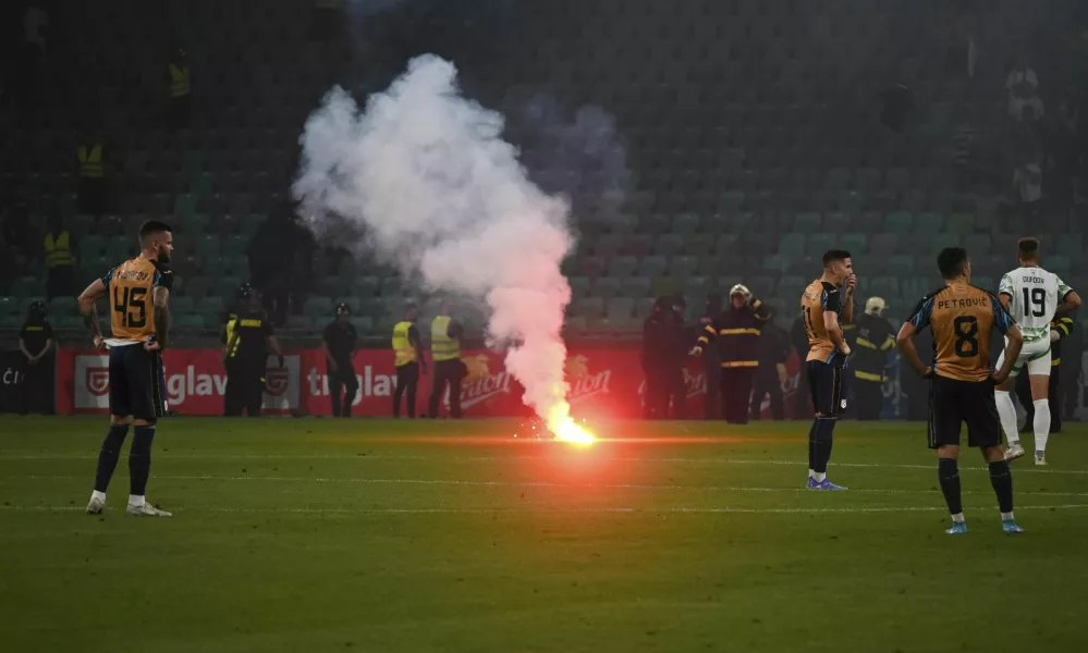 Izgredi na tekmi Olimpija - Rijeka